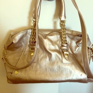Steve Madden metallic gold handbag